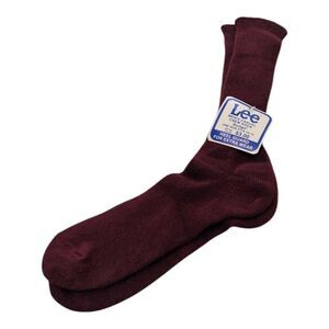 Vintage Mens Lee Casual Crew Socks Blue Size 10-13 Orlon Acrylic Nylon Sanitized